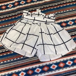 Elogoog plaid elastic tie shorts
Size s
